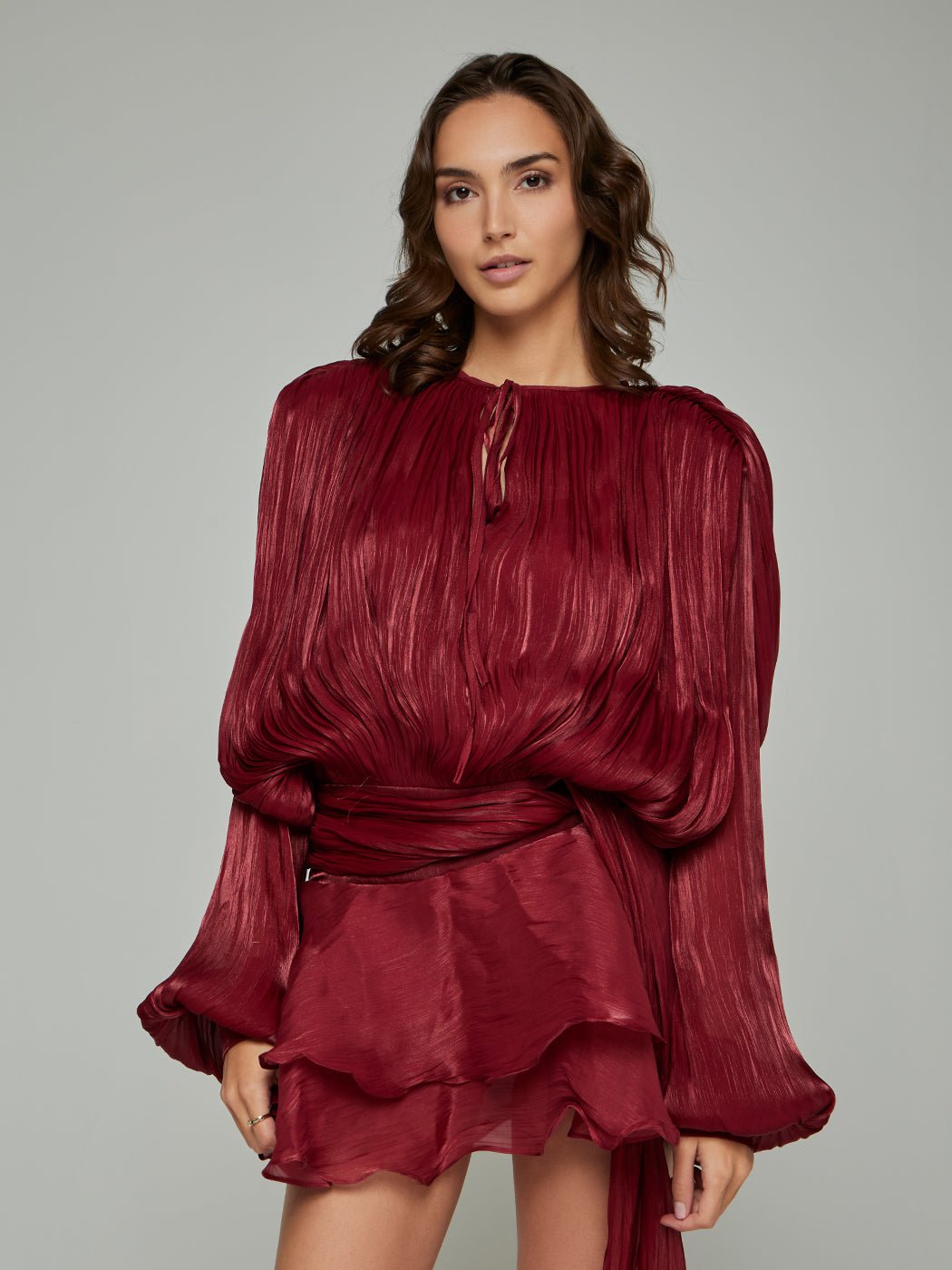 Selena Asymmetric Pleated Mini Dress - Glory Connection