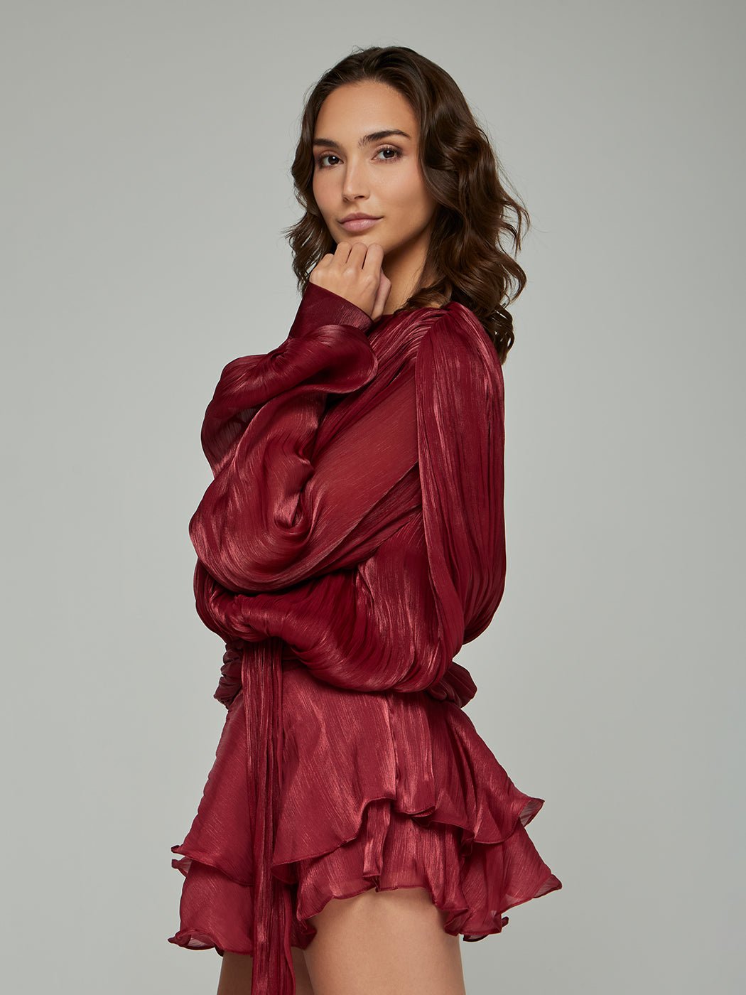 Selena Asymmetric Pleated Mini Dress - Glory Connection