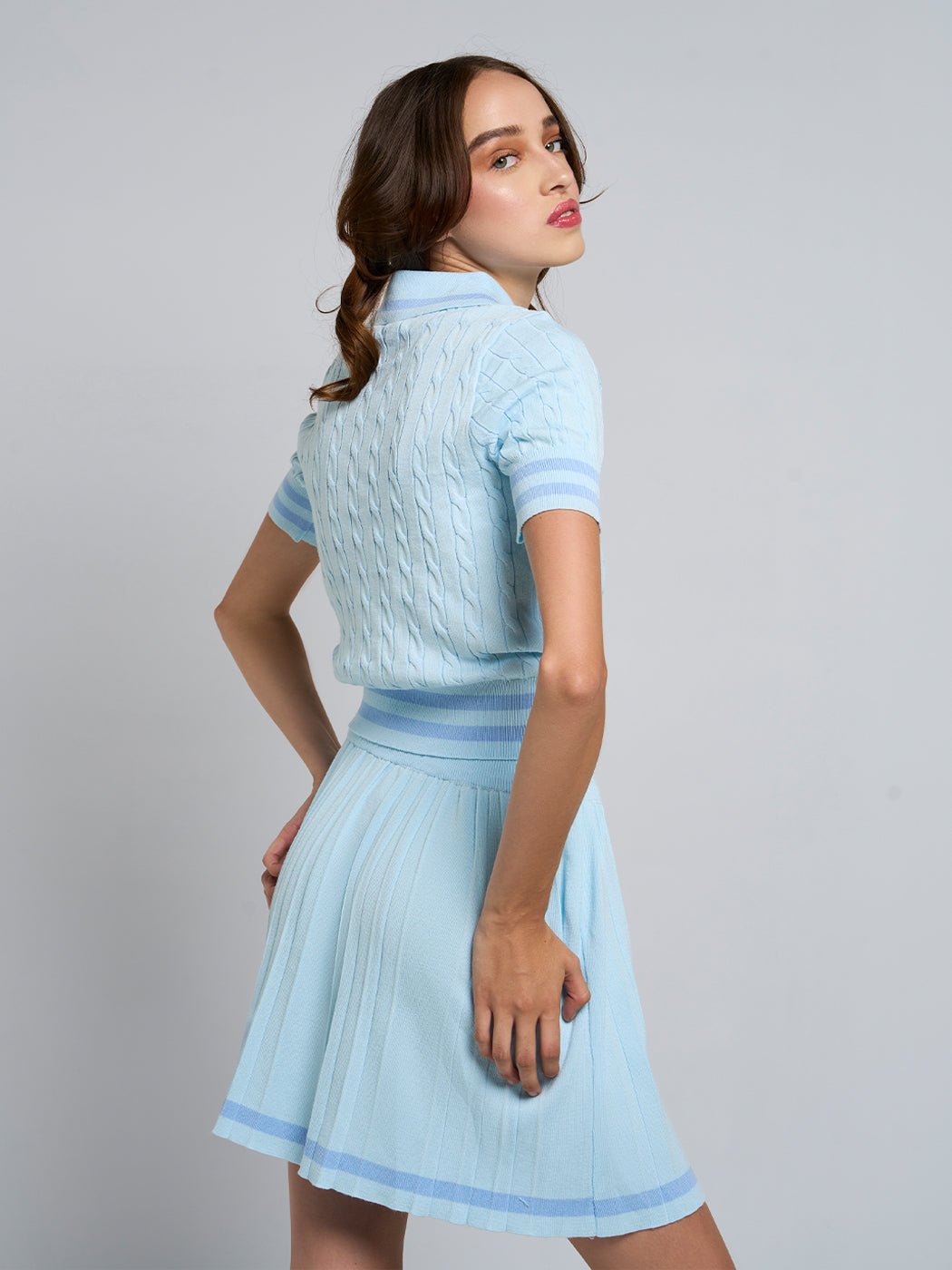 Serenity Knit Jumper & Pleated Skirt Set - Glory Connection