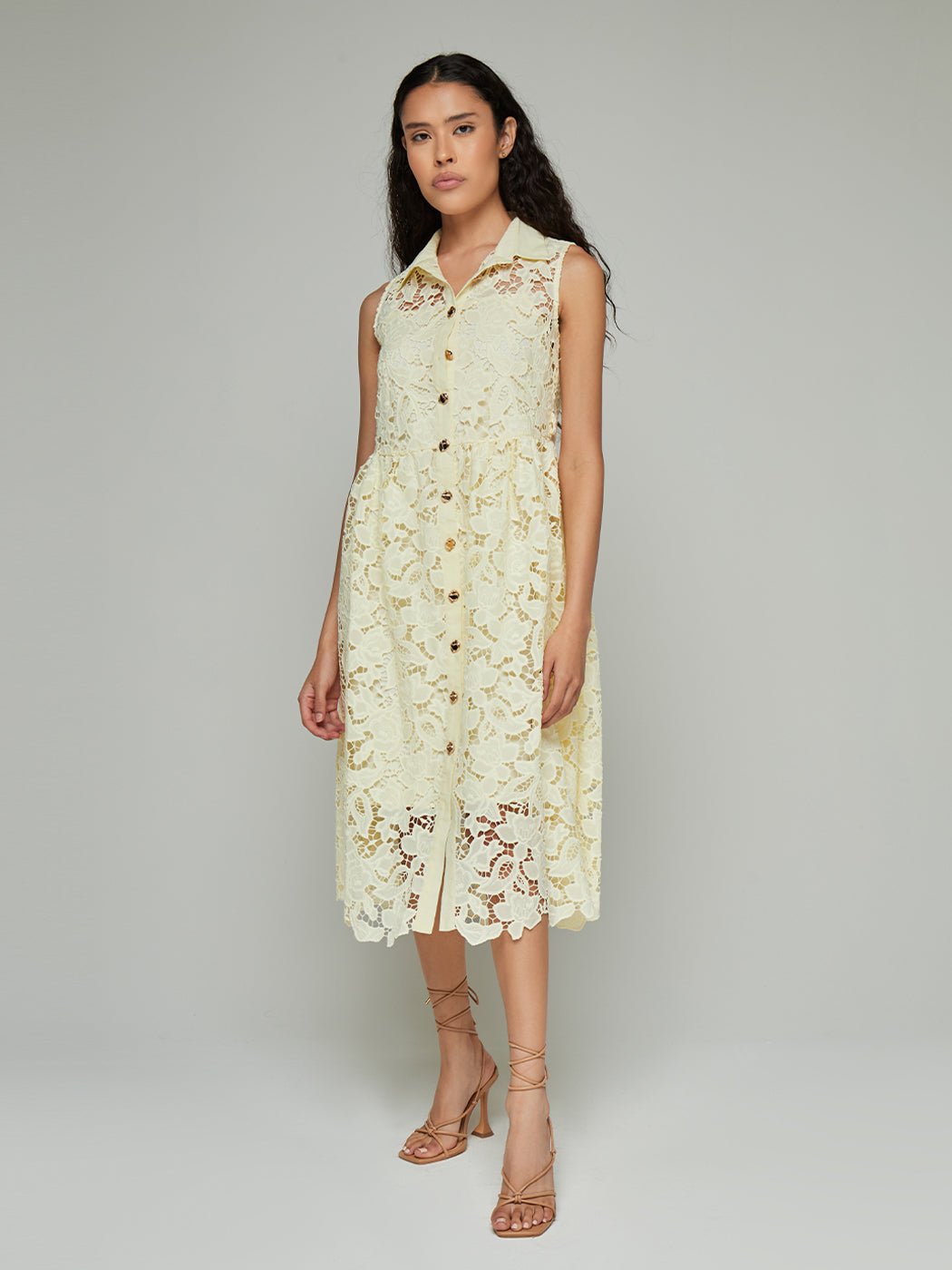 Shawna Sleeveless Lace Midi Dress - Glory Connection