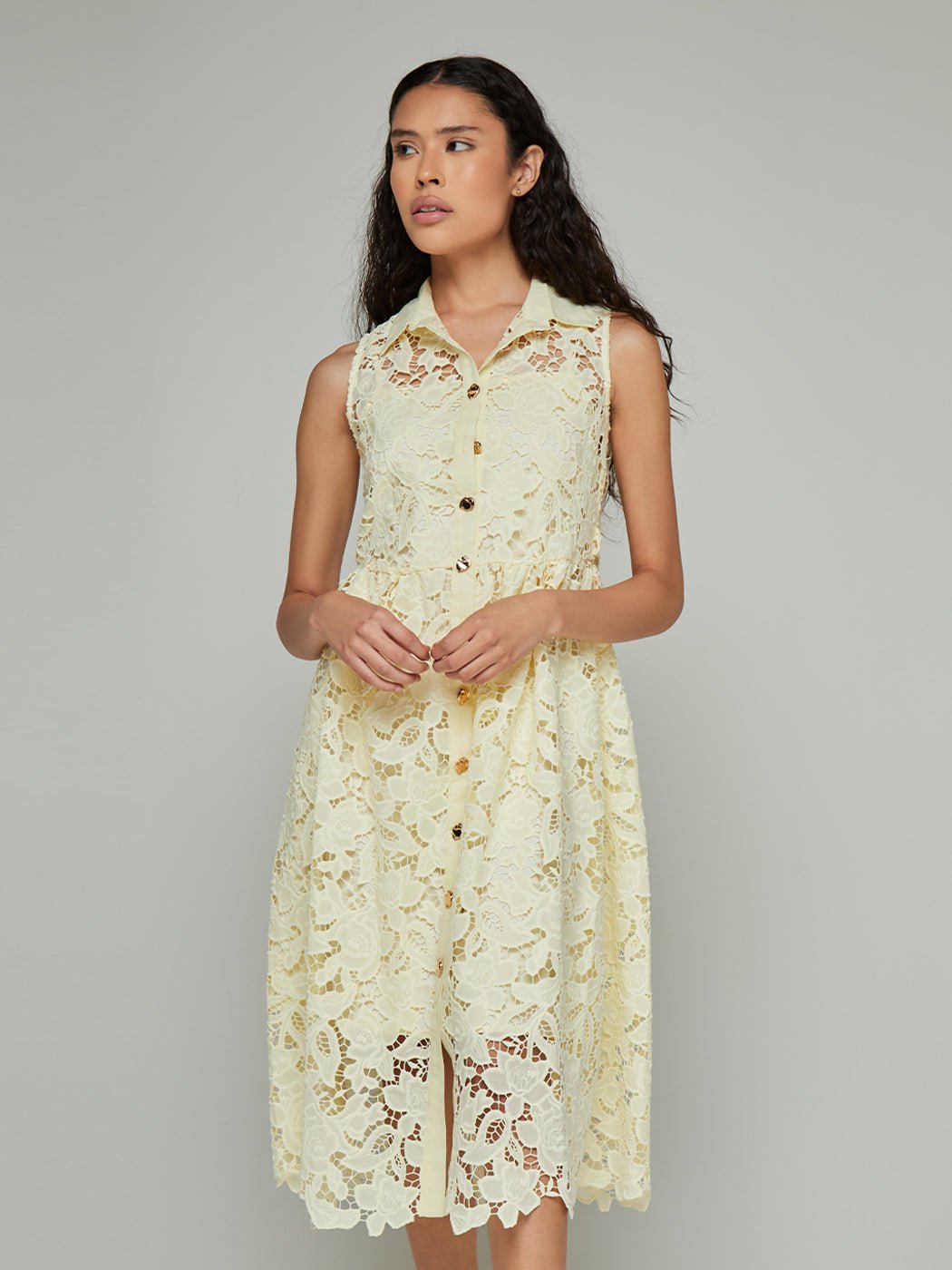 Shawna Sleeveless Lace Midi Dress - Glory Connection