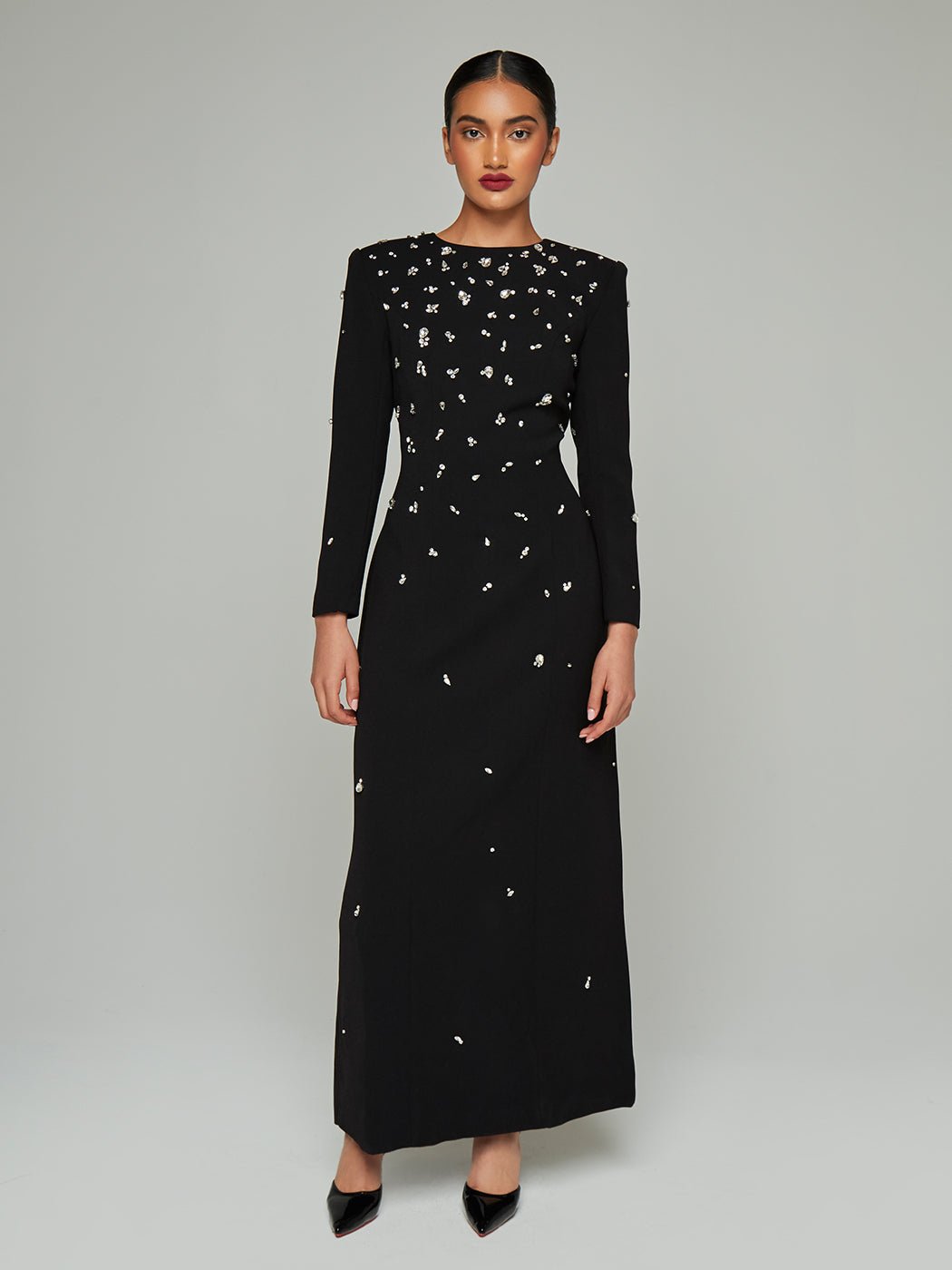 Tara Rhinestone Embellished Maxi Dress - Glory Connection