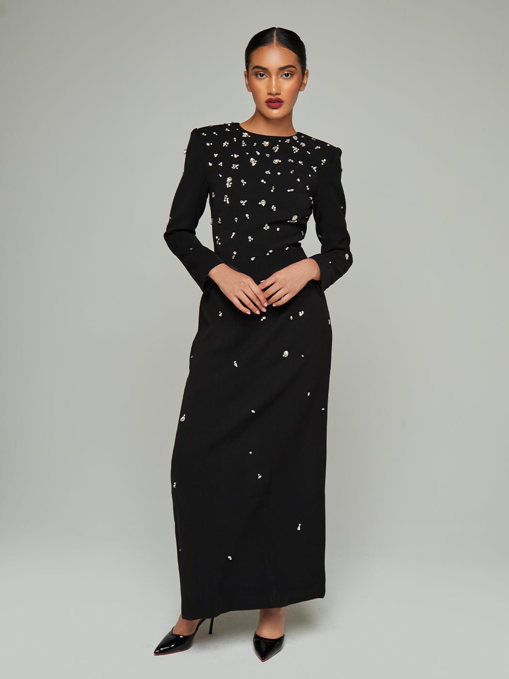 Tara Rhinestone Embellished Maxi Dress - Glory Connection