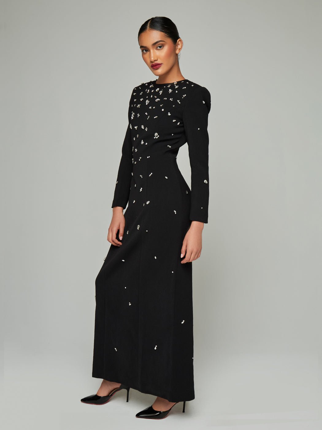 Tara Rhinestone Embellished Maxi Dress - Glory Connection