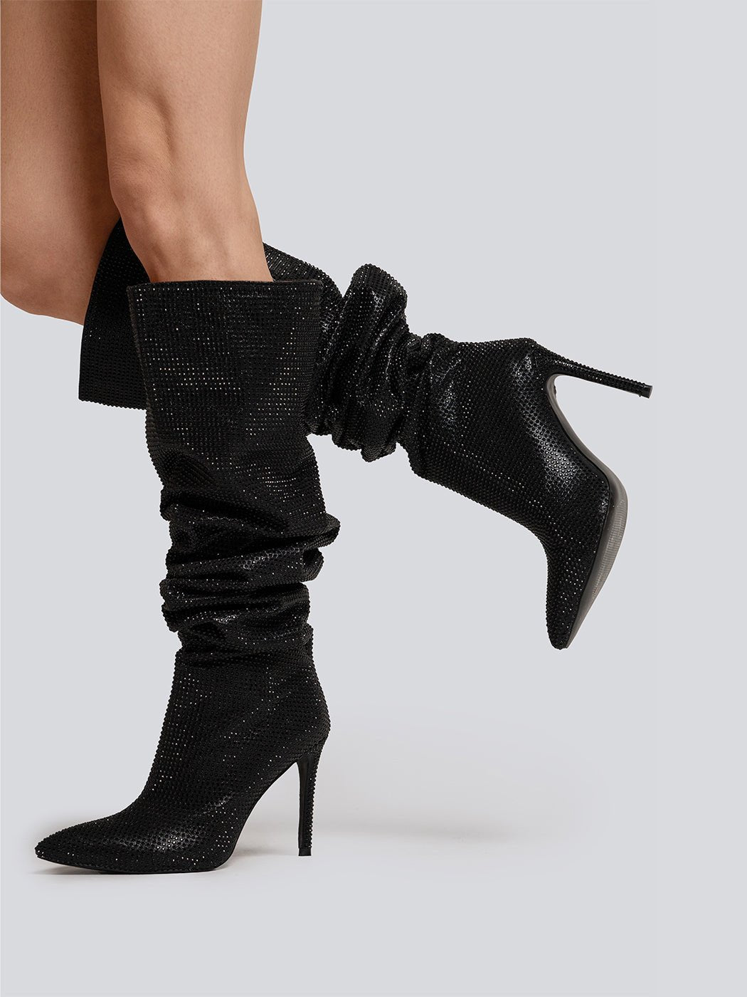 Taylor Sparkle Slouchy Stone Stiletto Boots - Glory Connection