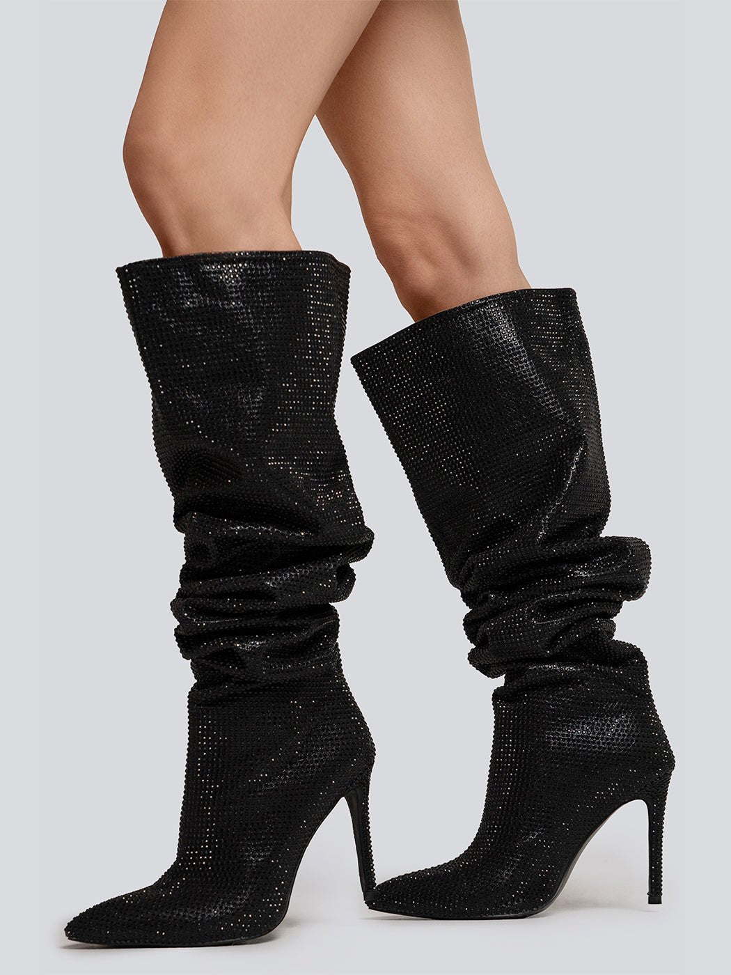 Taylor Sparkle Slouchy Stone Stiletto Boots - Glory Connection