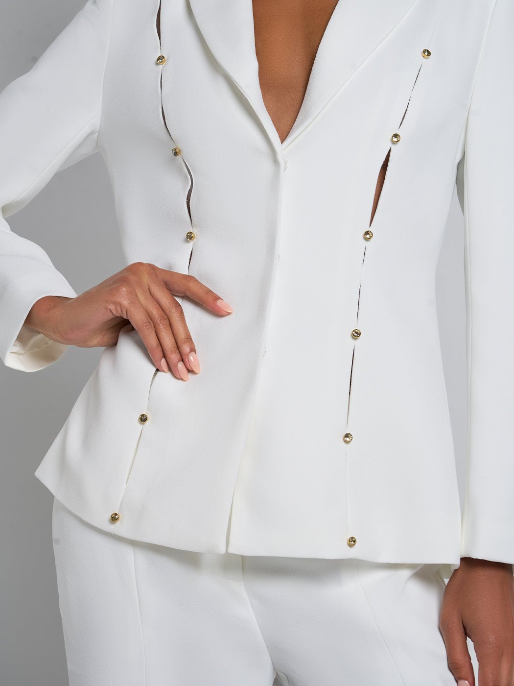 Trina Embellished Lapel Blazer & Pant Set - Glory Connection