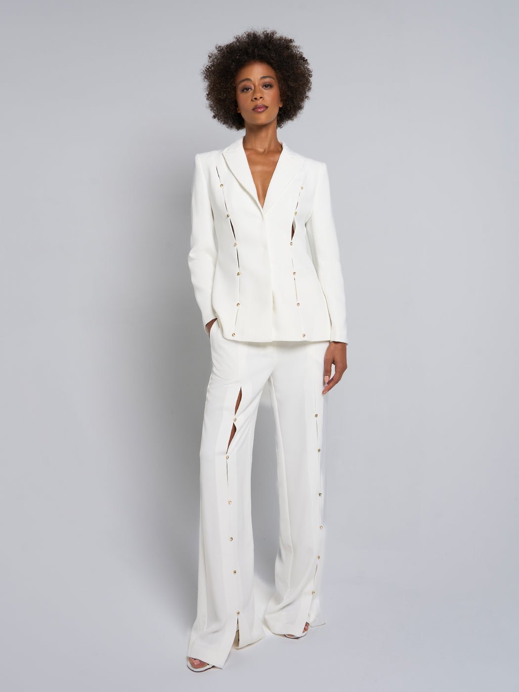 Trina Embellished Lapel Blazer & Pant Set - Glory Connection