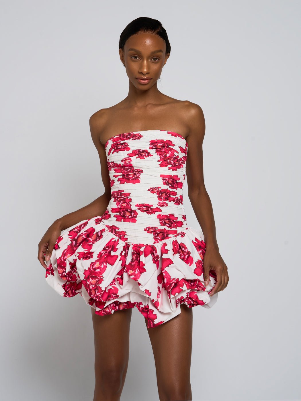 Valery Strapless Floral Mini Dress - Glory Connection