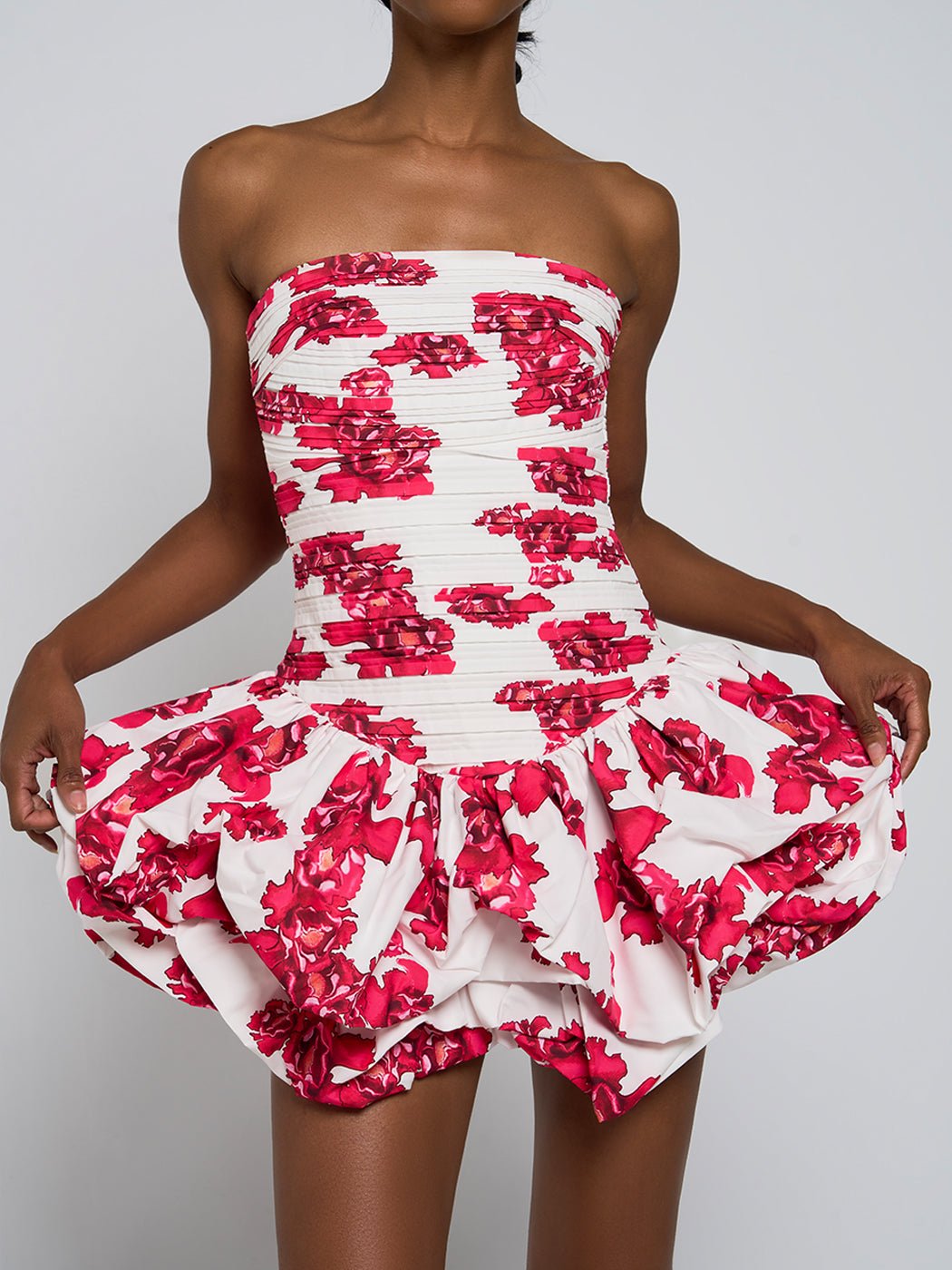Valery Strapless Floral Mini Dress - Glory Connection