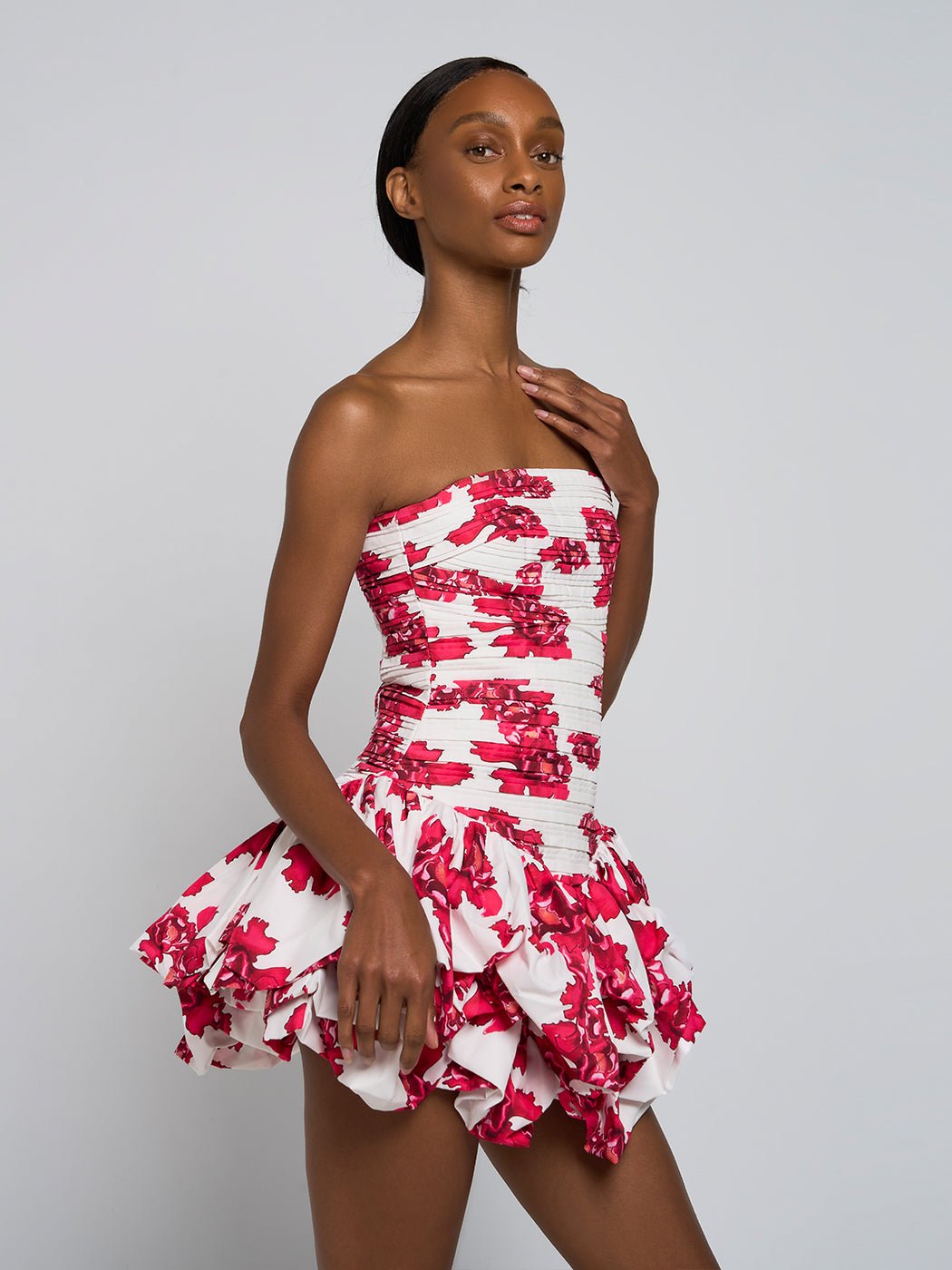 Valery Strapless Floral Mini Dress - Glory Connection