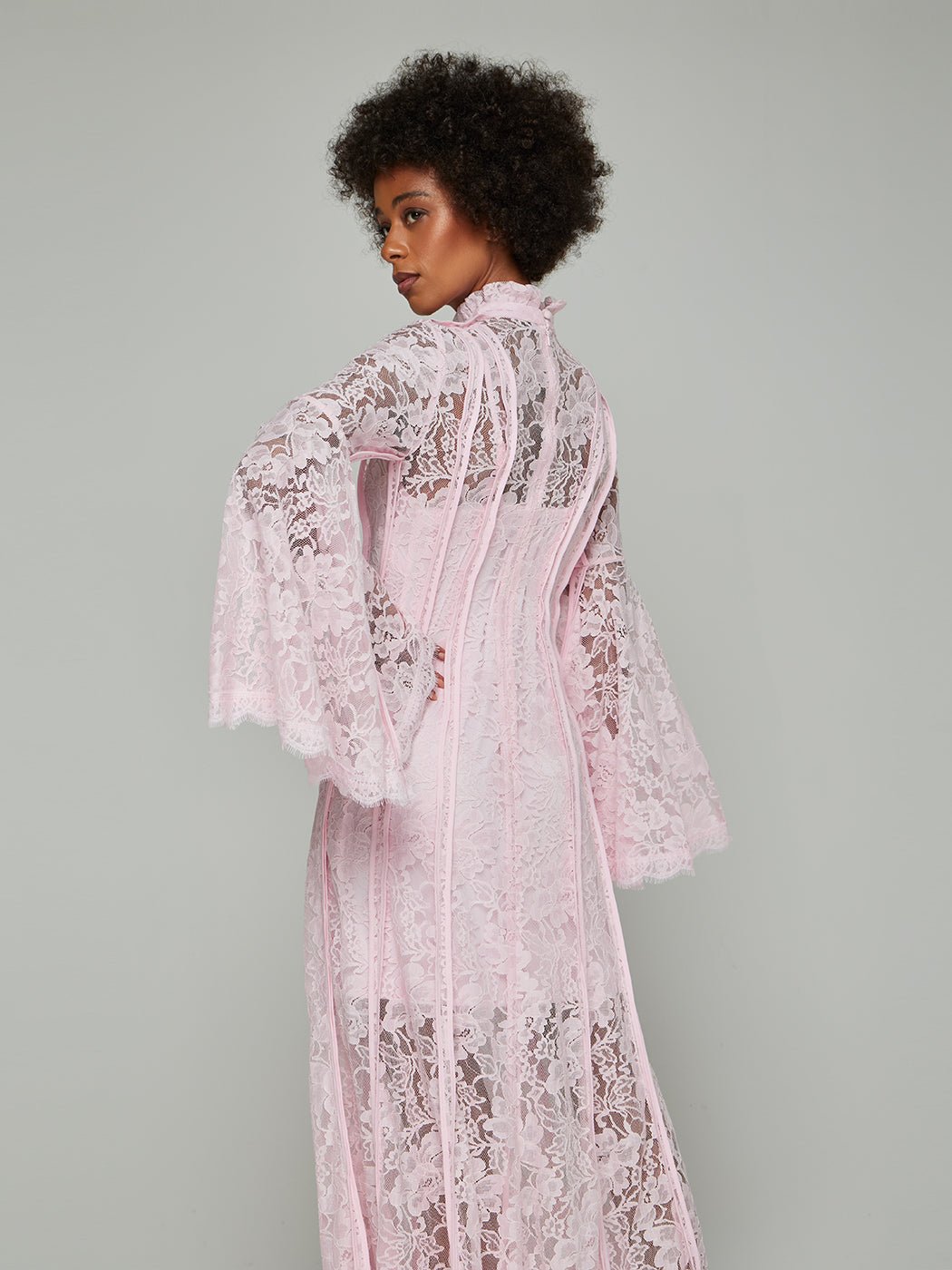 Veronica Stand - Collar Lace Maxi Dress - Glory Connection