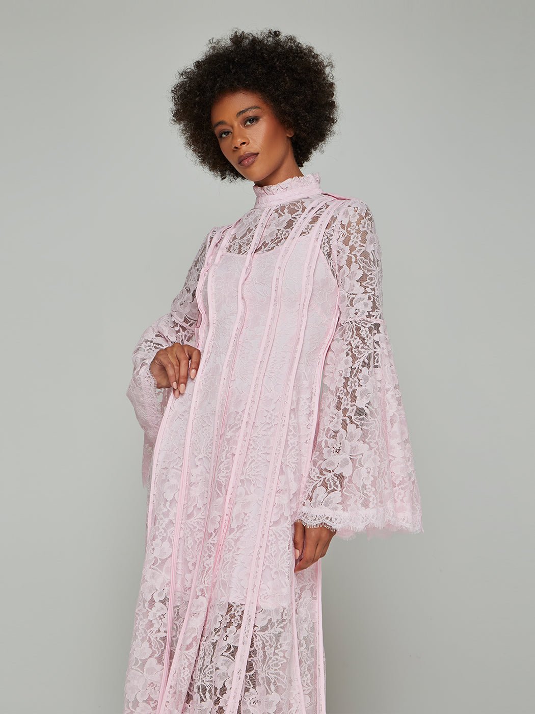 Veronica Stand - Collar Lace Maxi Dress - Glory Connection
