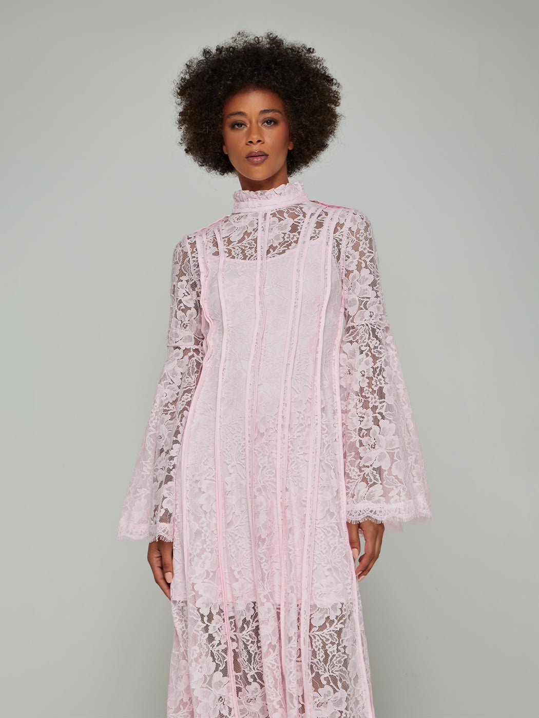 Veronica Stand - Collar Lace Maxi Dress - Glory Connection