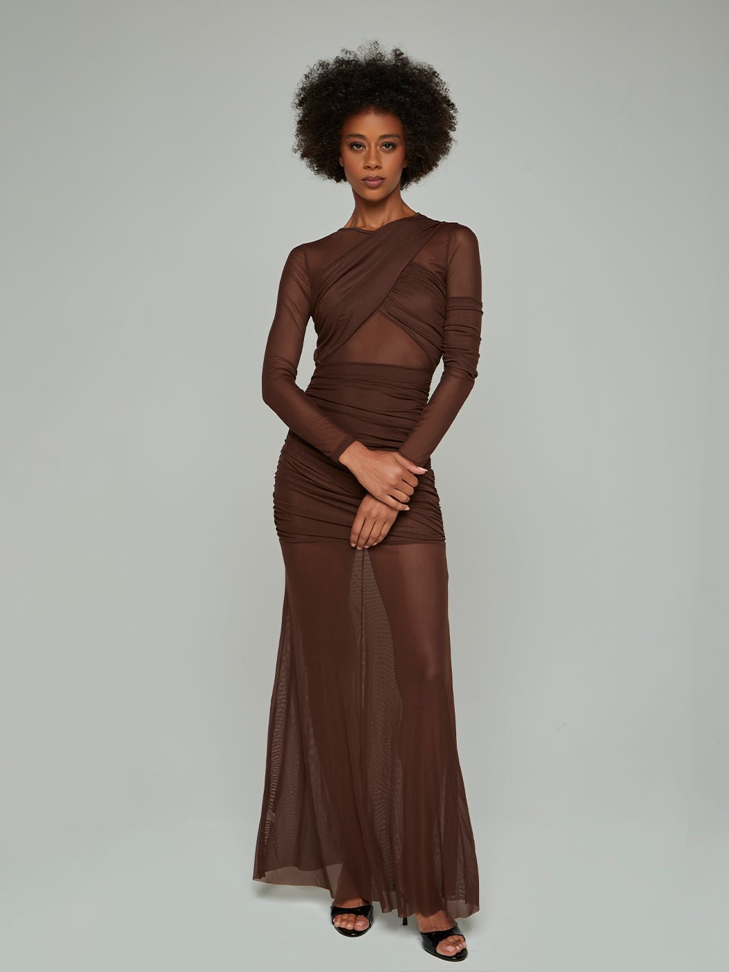 Zia Criss - Cross Mesh Maxi Dress - Glory Connection