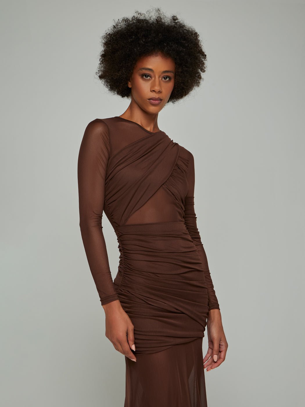 Zia Criss - Cross Mesh Maxi Dress - Glory Connection