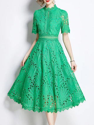 Zynab Hollow Out Midi Dress
