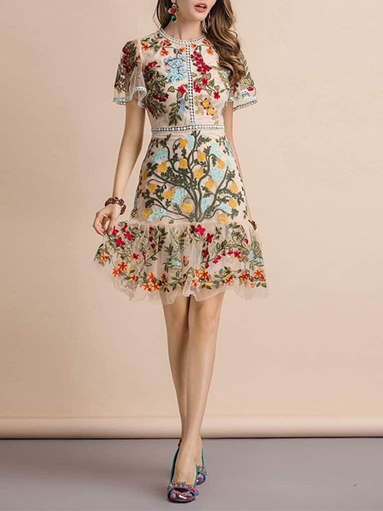 Aliana Floral Mini Dress - Glory Connection