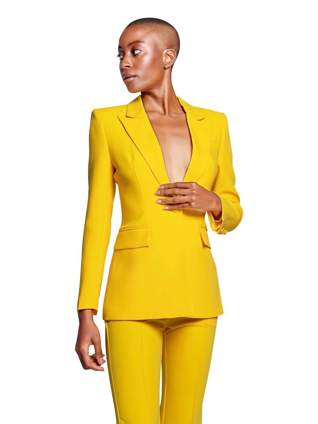 Bahira Blazer + Pants Set In Yellow - Glory Connection