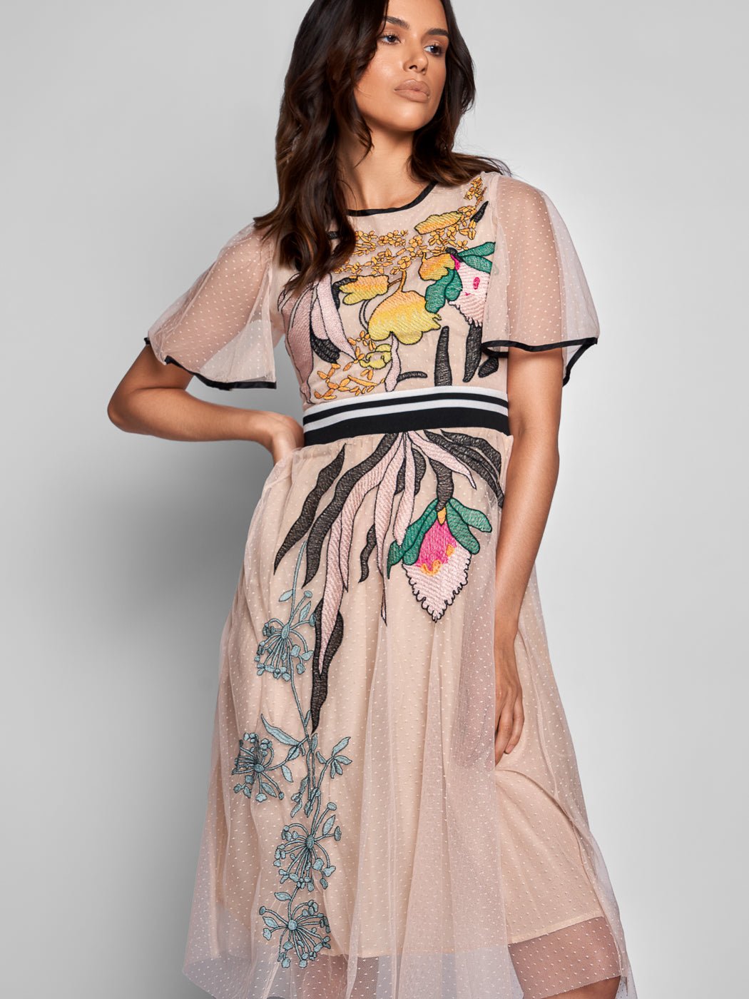 Dixie Mesh Midi Dress - Glory Connection