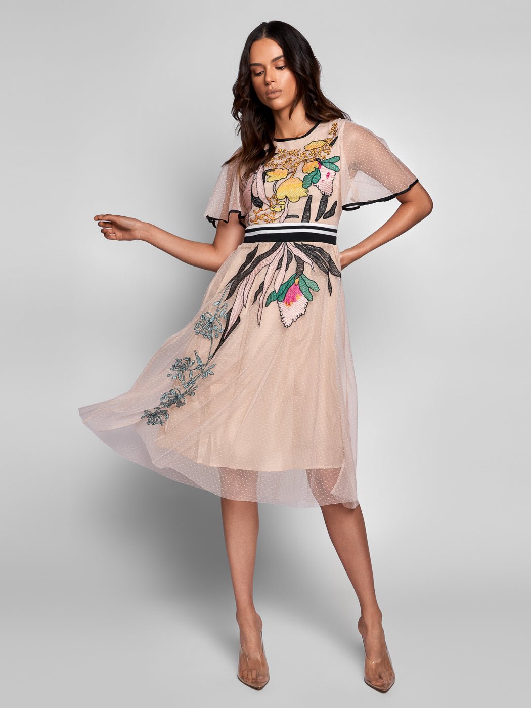 Dixie Mesh Midi Dress - Glory Connection