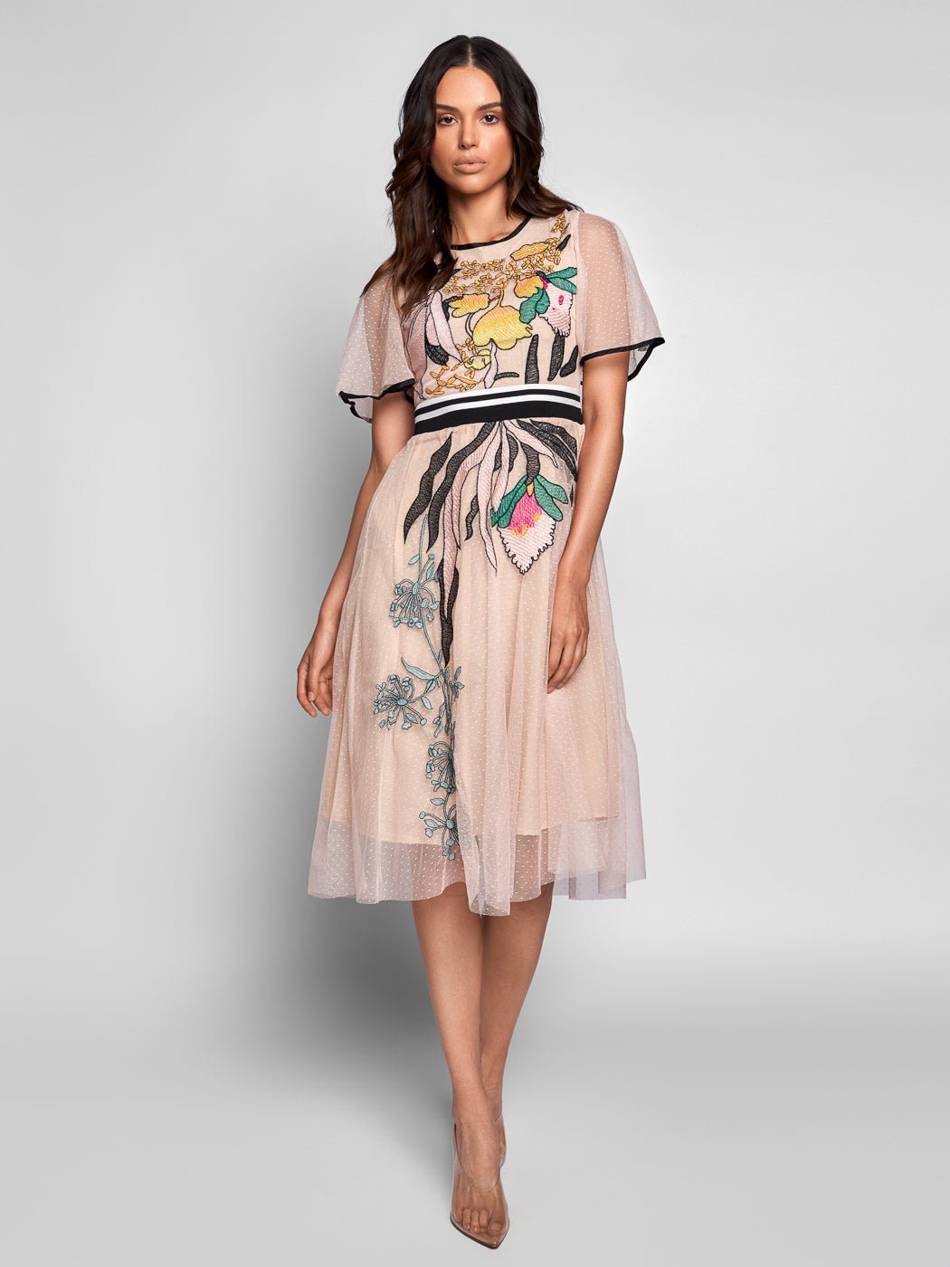 Dixie Mesh Midi Dress - Glory Connection