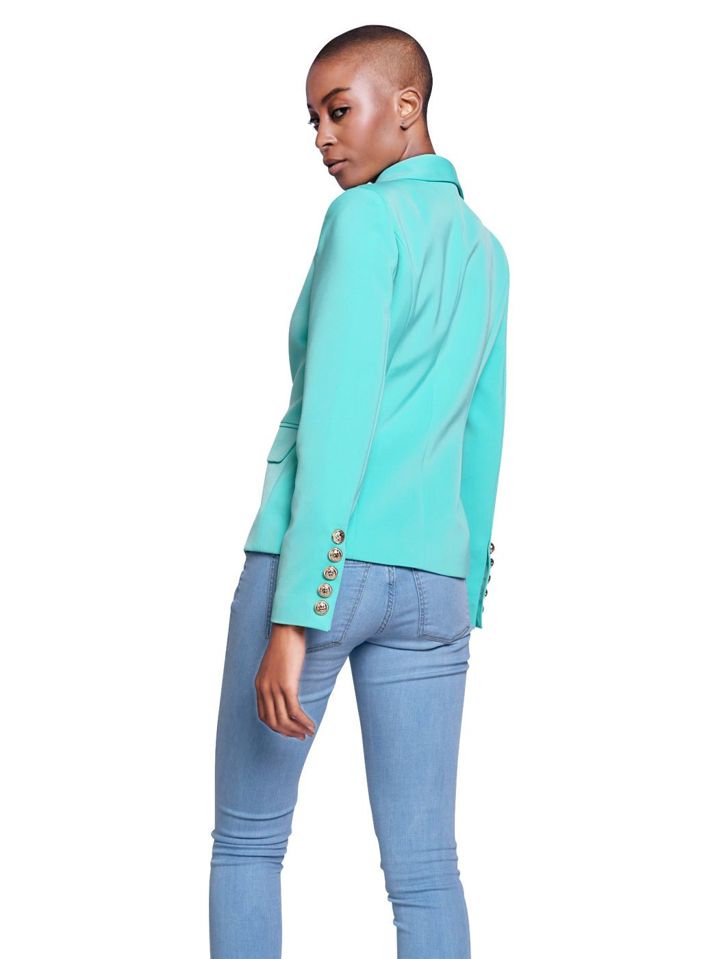 Double-Breasted Jacket in Mint - Glory Connection