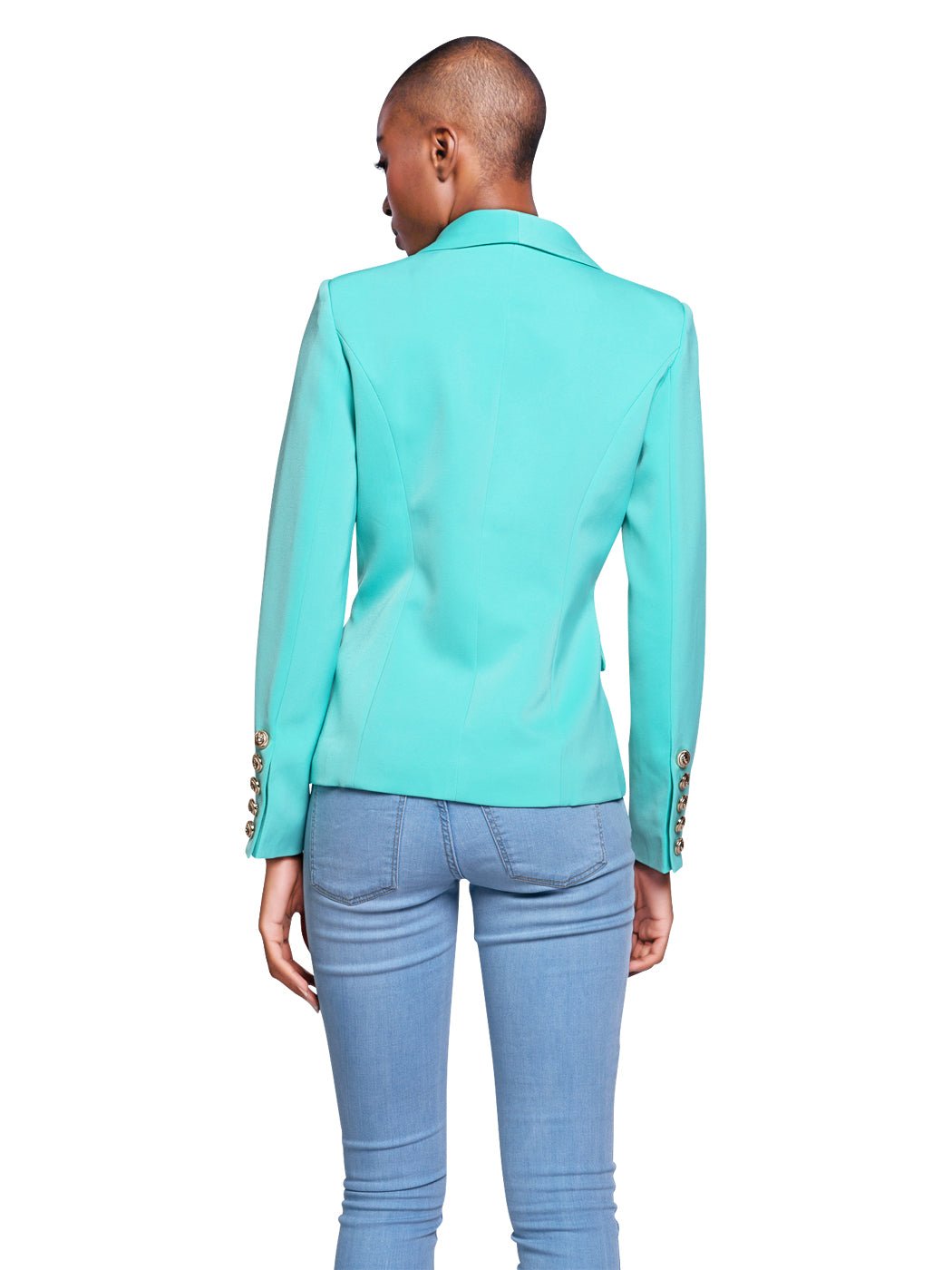 Double-Breasted Jacket in Mint - Glory Connection