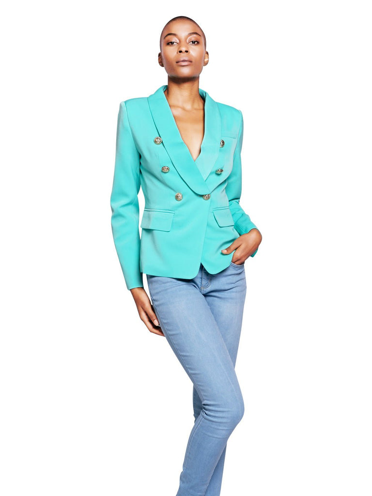 Double-Breasted Jacket in Mint - Glory Connection