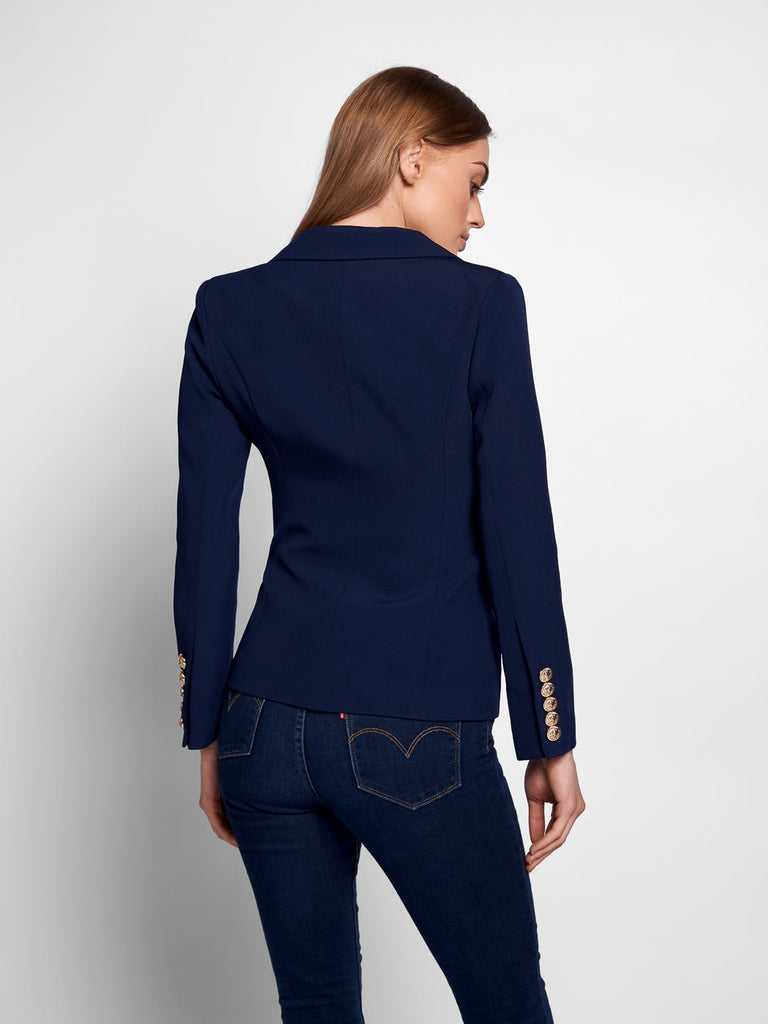 Double-Breasted Jacket in Navy Blue - Glory Connection