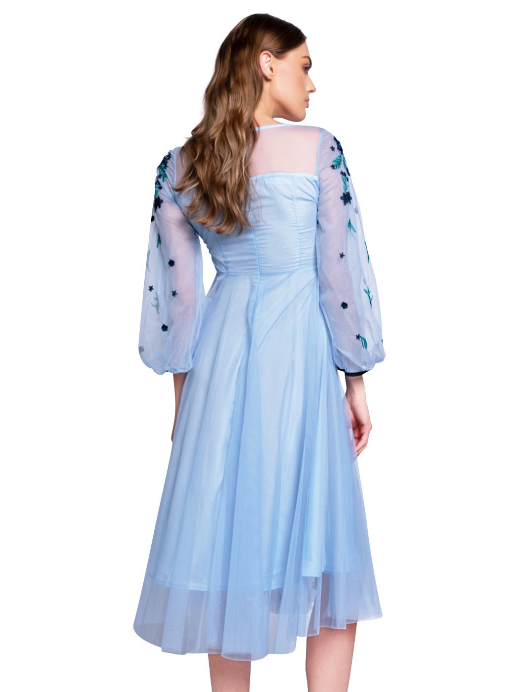 Elicia Mesh Embroidered Dress - Glory Connection