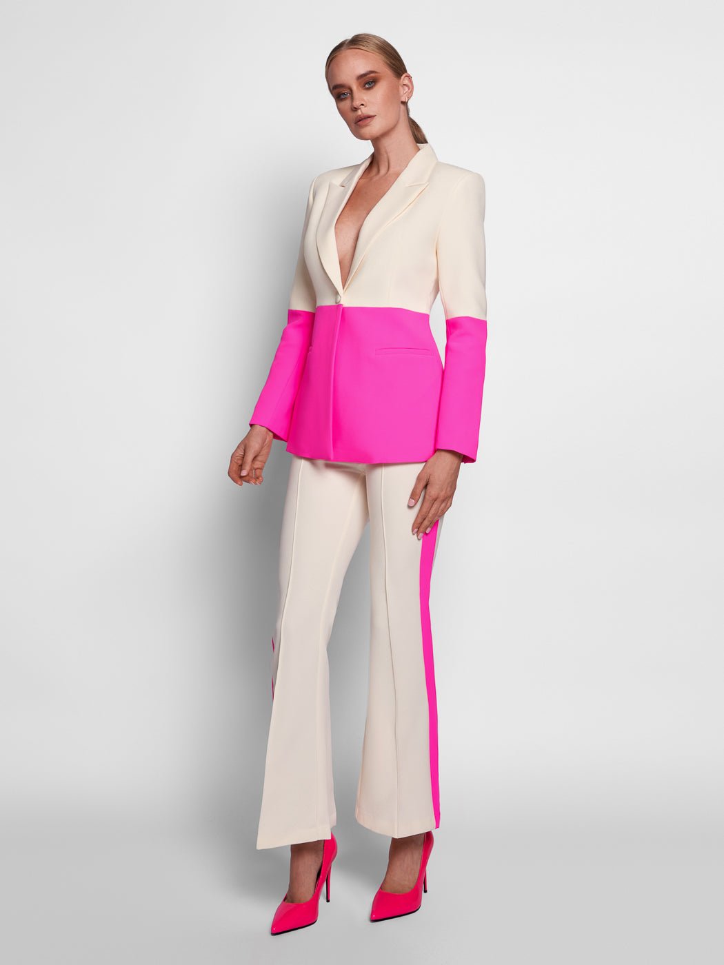 "Everywhere" Blazer + Pants In Pink - Glory Connection