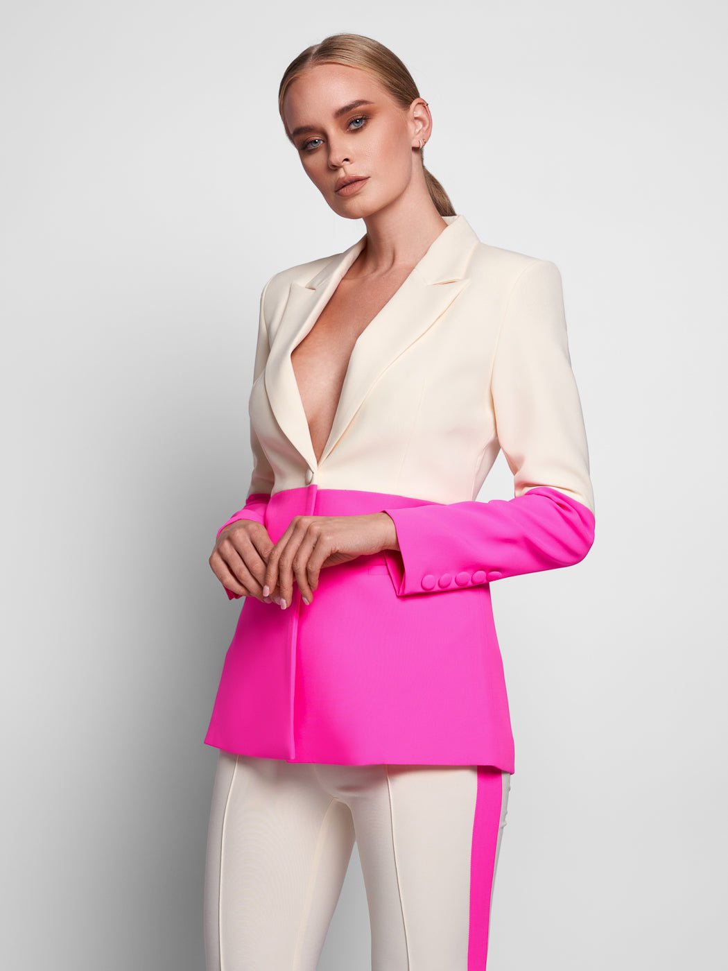 "Everywhere" Blazer + Pants In Pink - Glory Connection