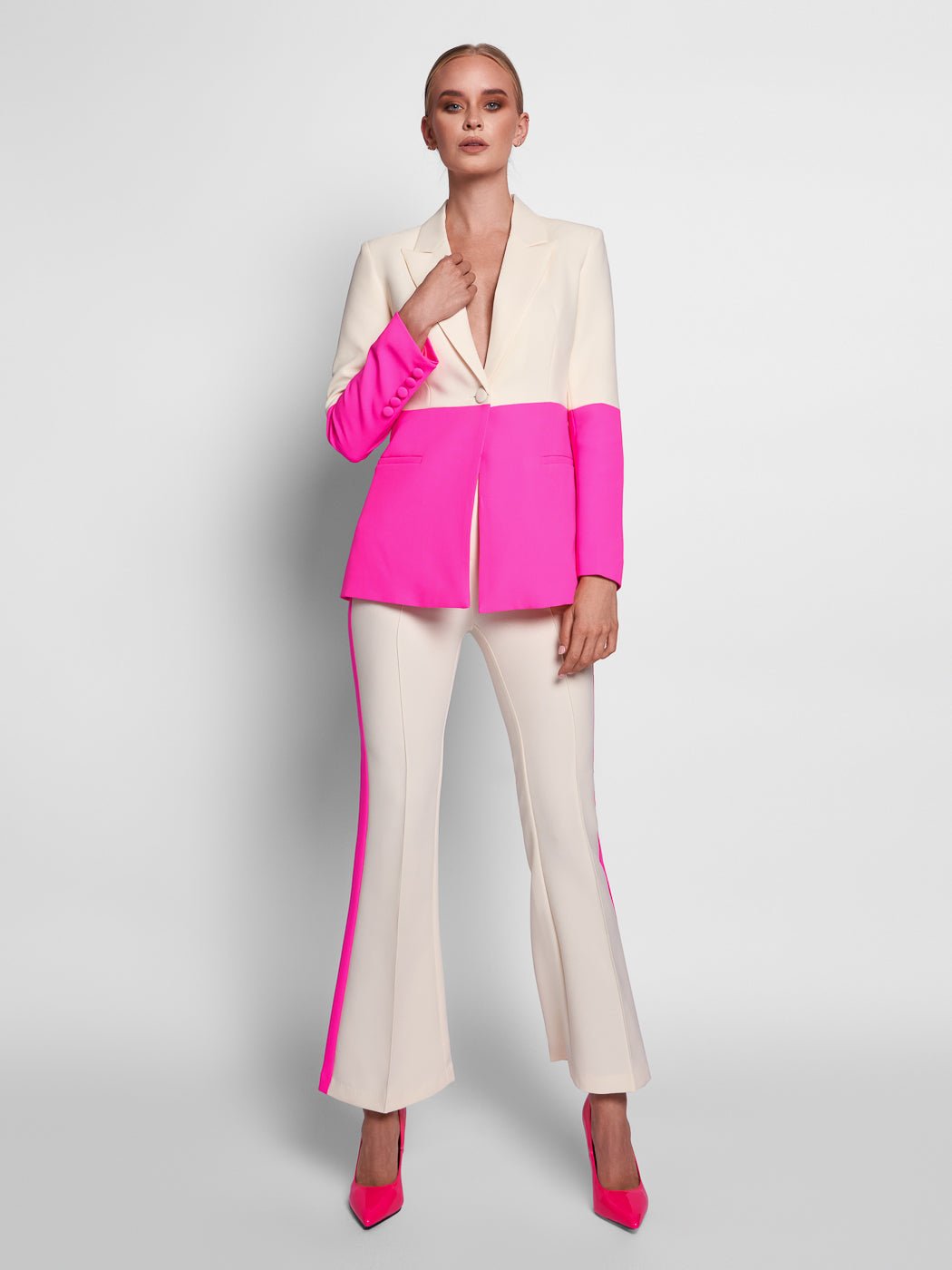"Everywhere" Blazer + Pants In Pink - Glory Connection