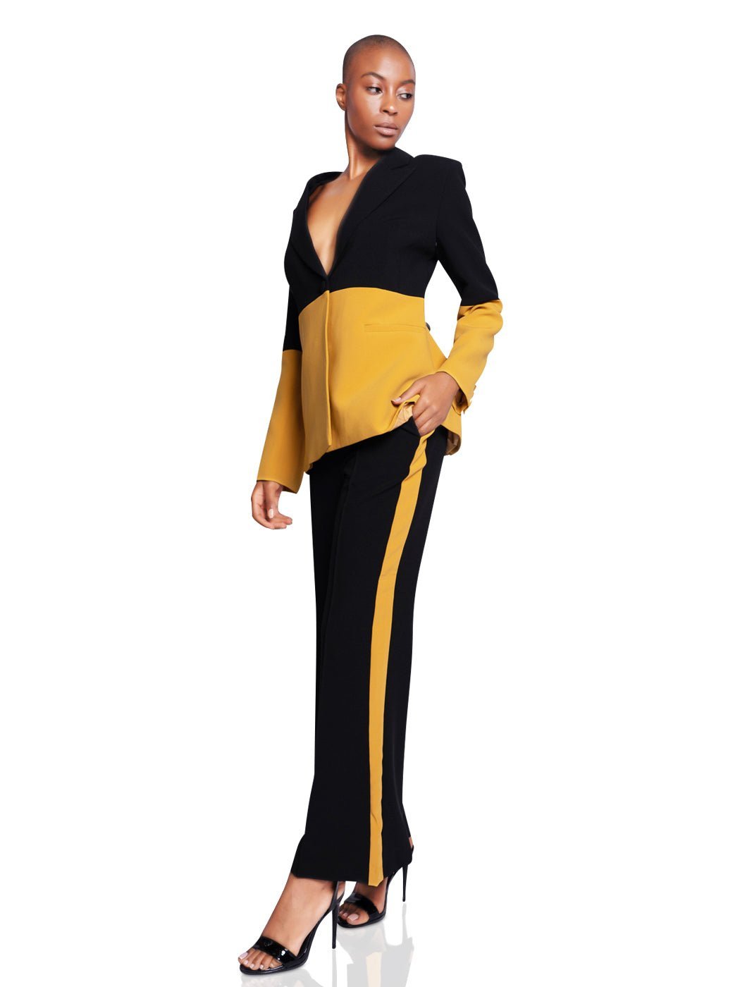 "EveryWhere" Blazer + Pants Suit In Black - Glory Connection