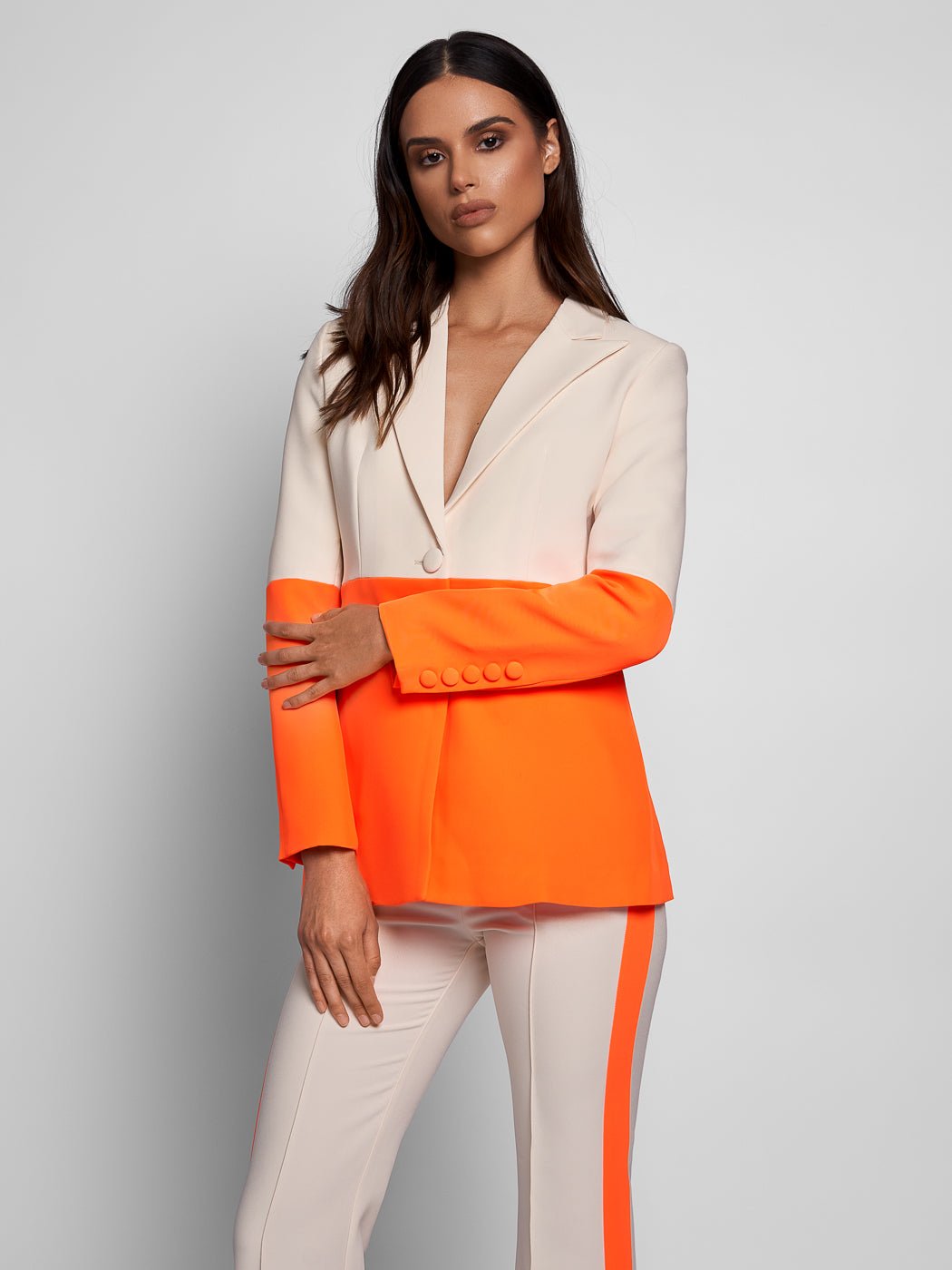 "EveryWhere" Blazer + Pants Suit In Orange - Glory Connection