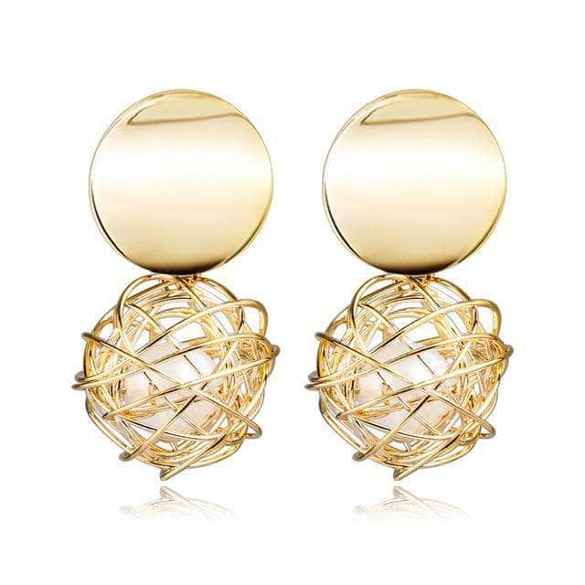Golden Ball Earrings - Glory Connection