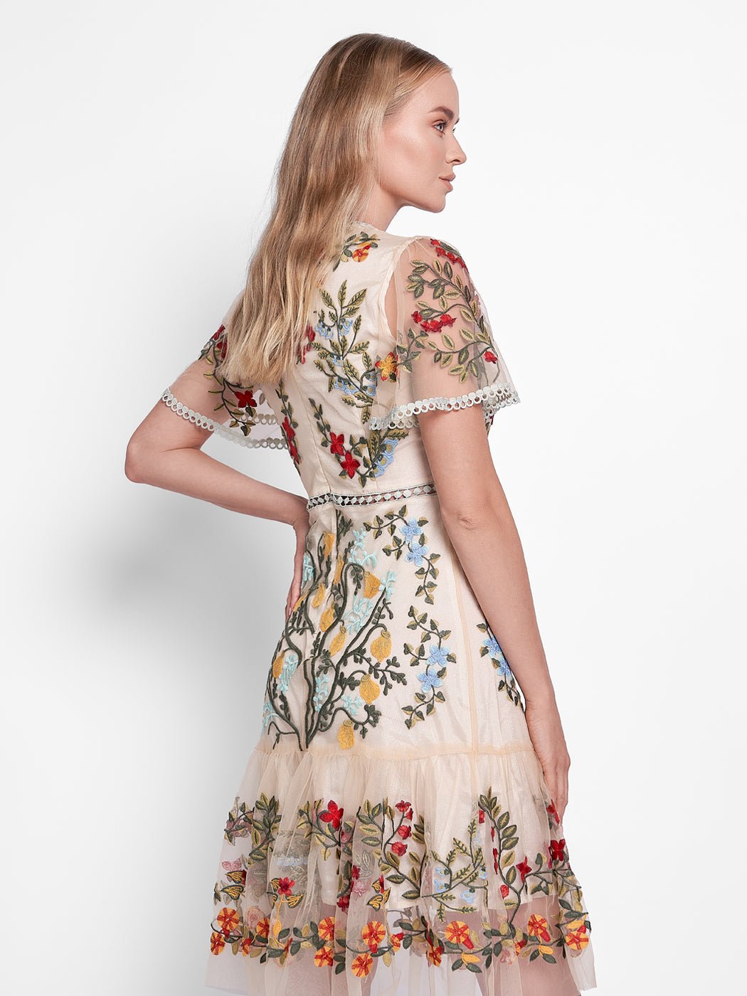 Kimora Embroidery Mini Dress - Glory Connection