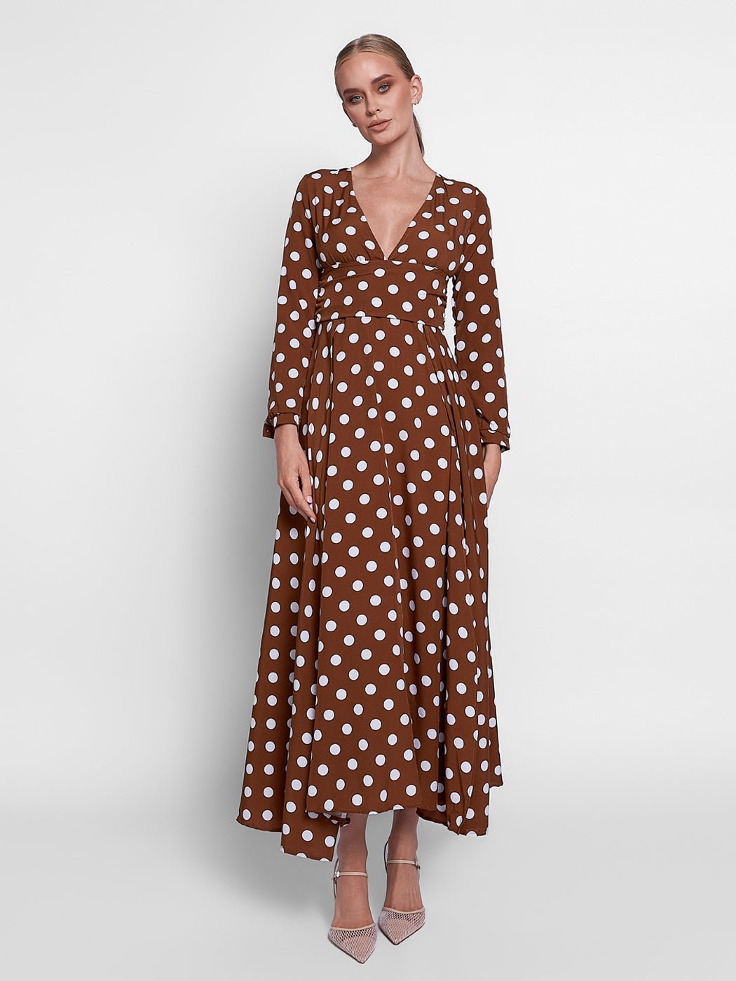 Kylie Polka Dot Maxi Dress - Glory Connection