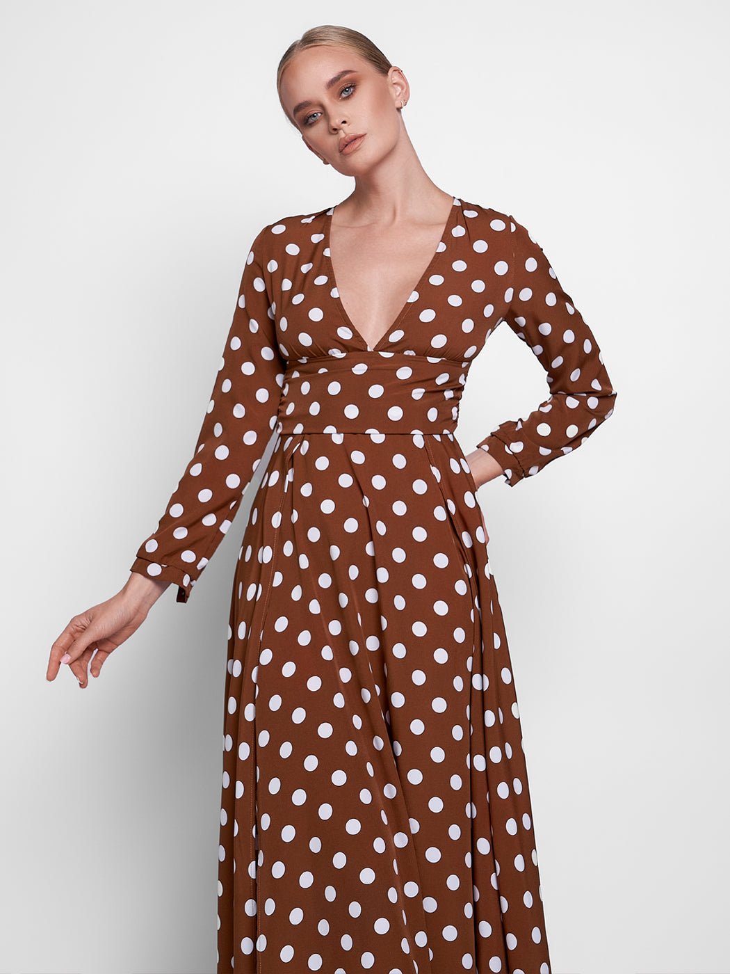 Kylie Polka Dot Maxi Dress - Glory Connection