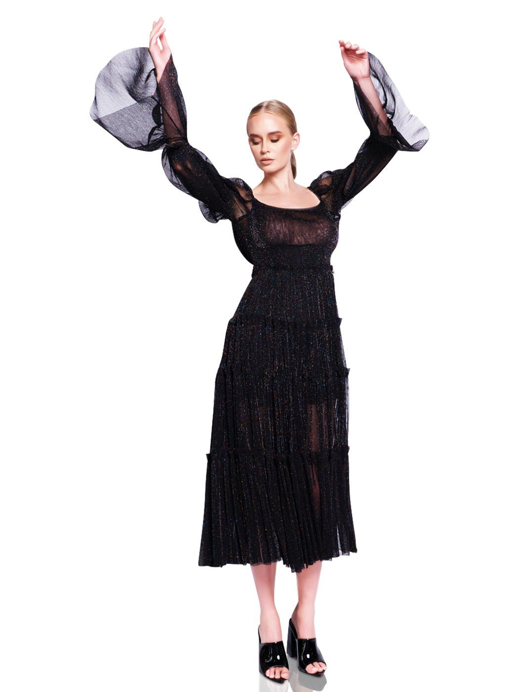 Lolita Maxi Dress in Black - Glory Connection