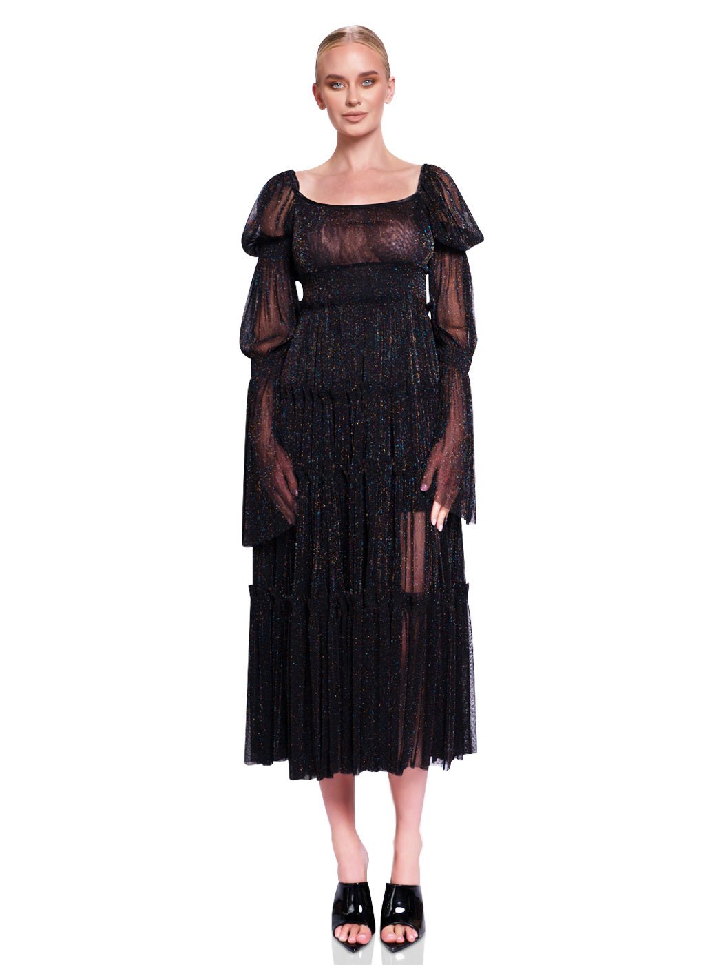 Lolita Maxi Dress in Black - Glory Connection