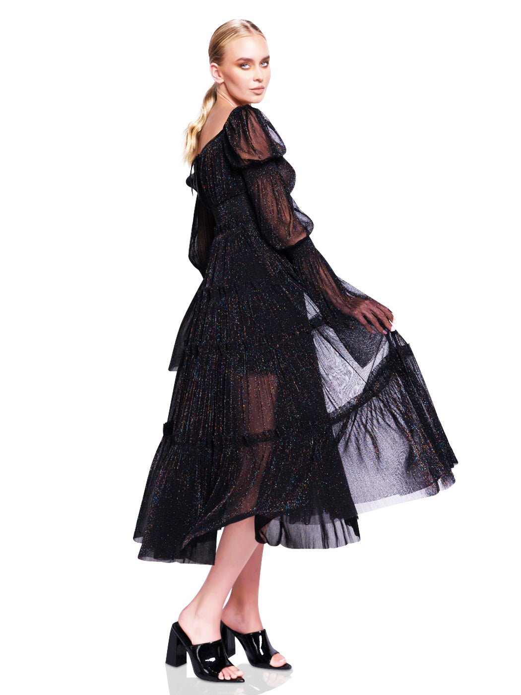 Lolita Maxi Dress in Black - Glory Connection
