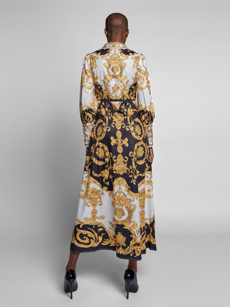 Marigold Baroque Maxi Dress - Glory Connection