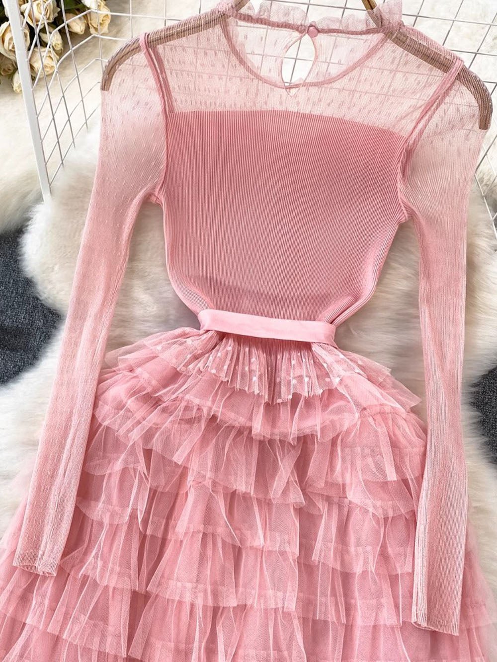 Mila Ruffle Belt Maxi Dress - Glory Connection