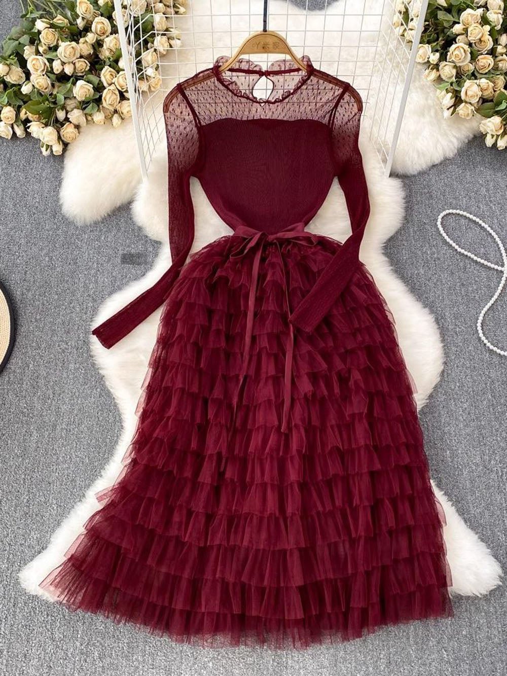 Mila Ruffle Belt Maxi Dress - Glory Connection