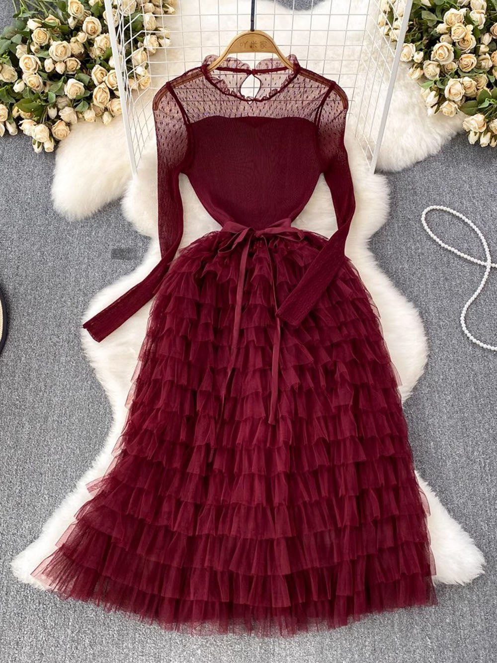Mila Ruffle Belt Maxi Dress - Glory Connection