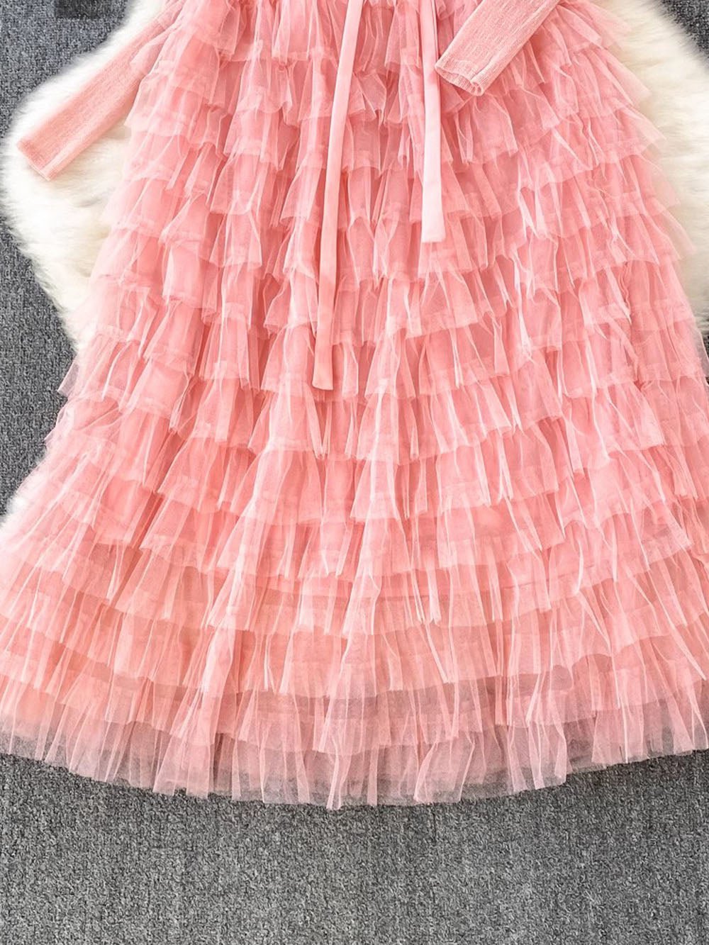 Mila Ruffle Belt Maxi Dress - Glory Connection