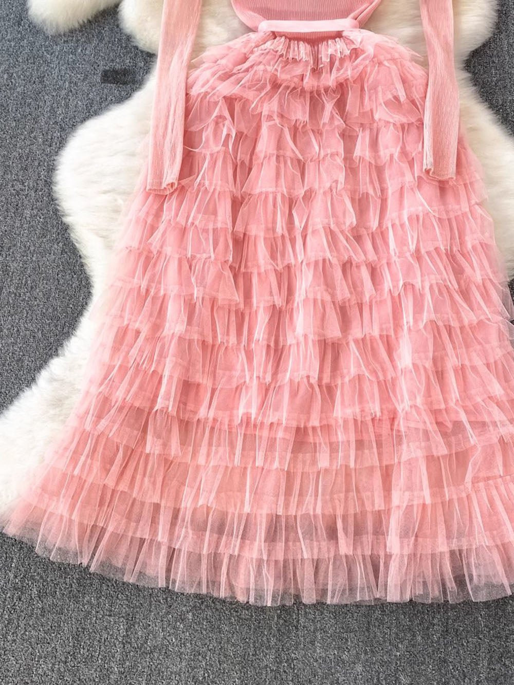 Mila Ruffle Belt Maxi Dress - Glory Connection