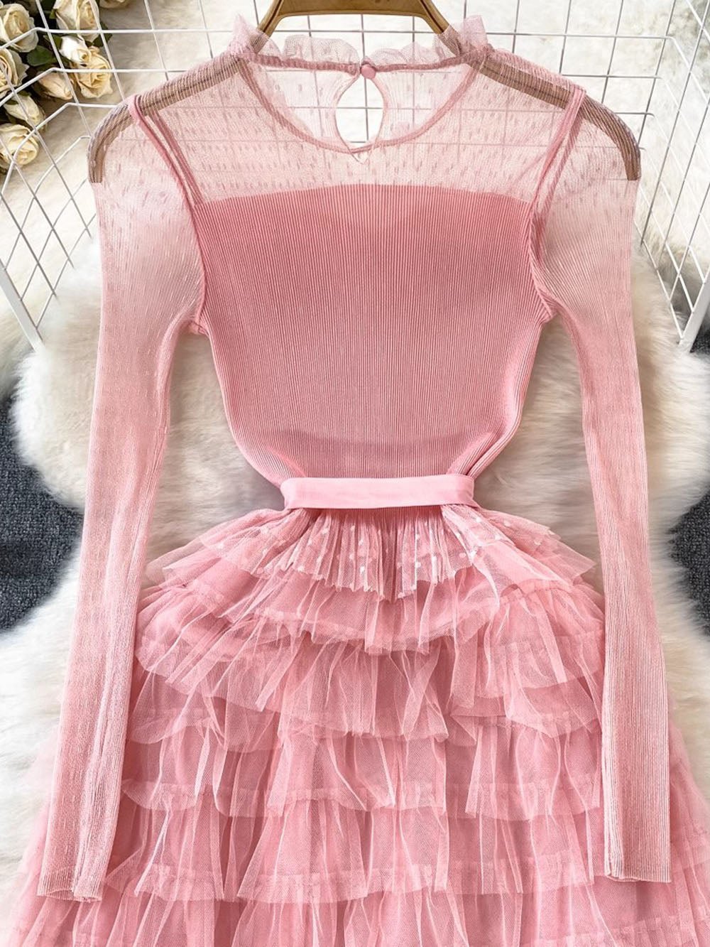 Mila Ruffle Belt Maxi Dress - Glory Connection